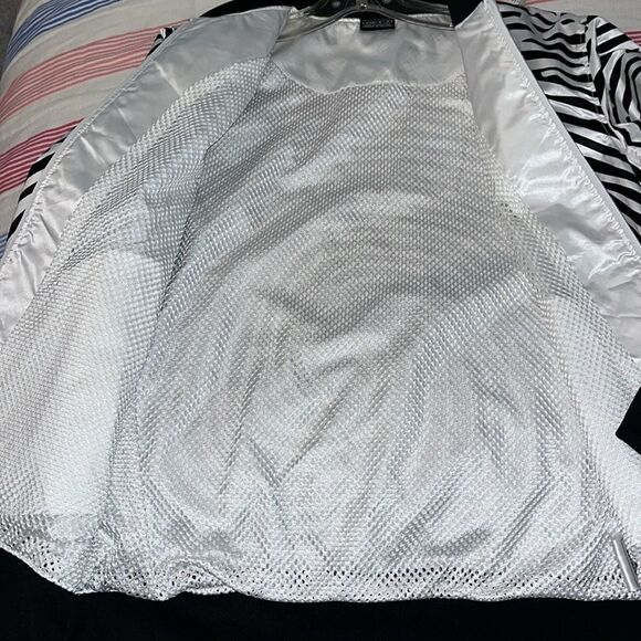 Jordan Butterfly Thumb Finger print Jumpman Black White Zipper Varsity Jacket M - Picture 12 of 13